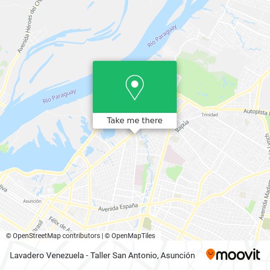 Lavadero Venezuela - Taller San Antonio map