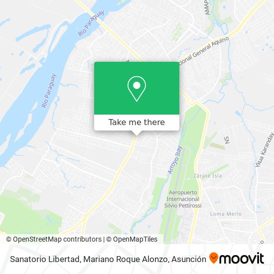 Mapa de Sanatorio Libertad, Mariano Roque Alonzo