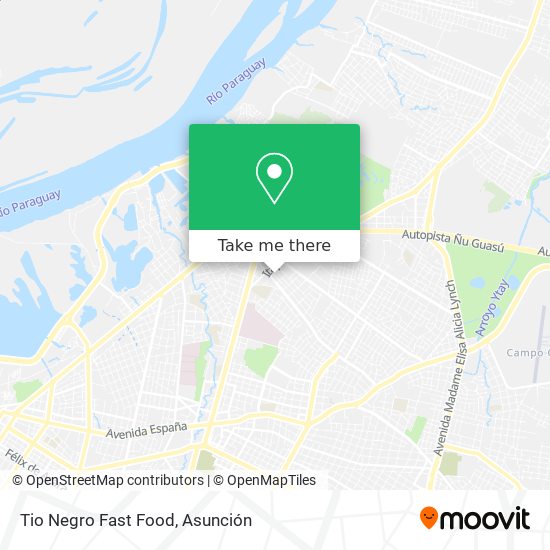 Mapa de Tio Negro Fast Food