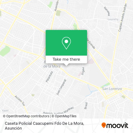 Mapa de Caseta Policial Caacupemi Fdo De La Mora