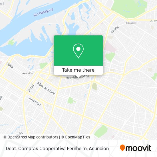Dept. Compras Cooperativa Fernheim map
