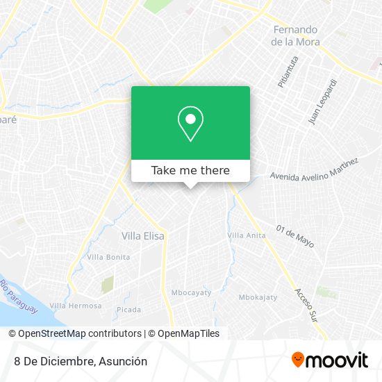 Mapa de 8 De Diciembre
