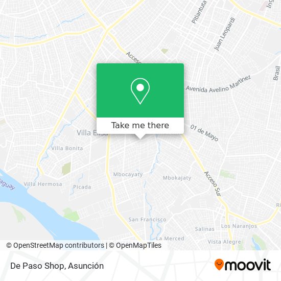 De Paso Shop map