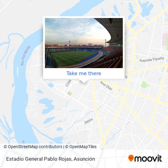 Mapa de Estadio General Pablo Rojas