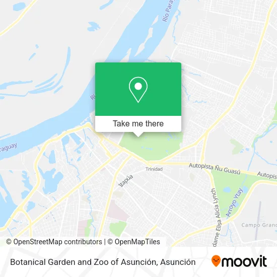 Botanical Garden and Zoo of Asunción map