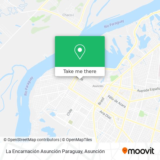 Mapa de La Encarnación Asunción Paraguay