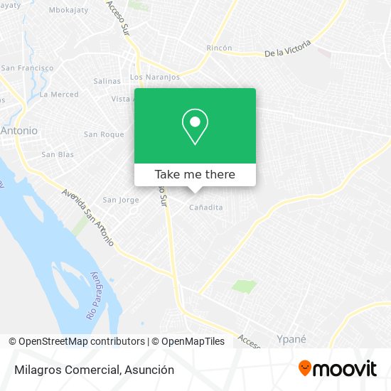 Milagros Comercial map