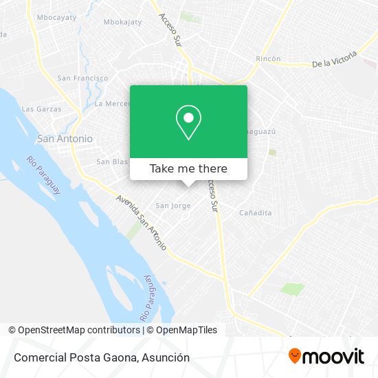 Mapa de Comercial Posta Gaona