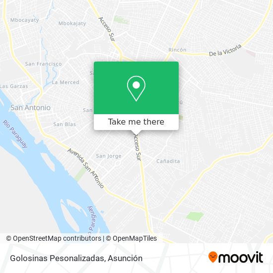 Golosinas Pesonalizadas map