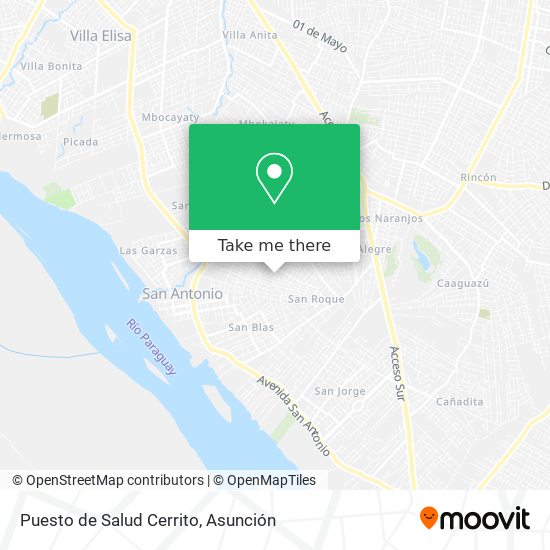 Mapa de Puesto de Salud Cerrito