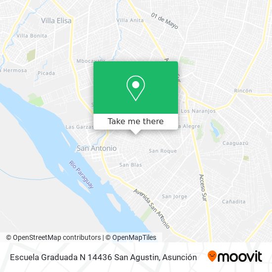 Mapa de Escuela Graduada N 14436 San Agustin