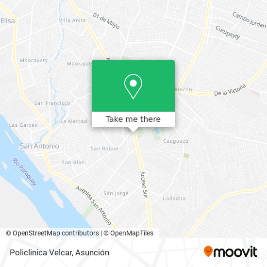 Mapa de Policlinica Velcar
