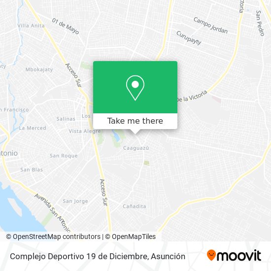 Complejo Deportivo 19 de Diciembre map