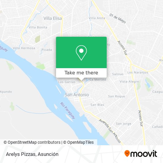 Arelys Pizzas map