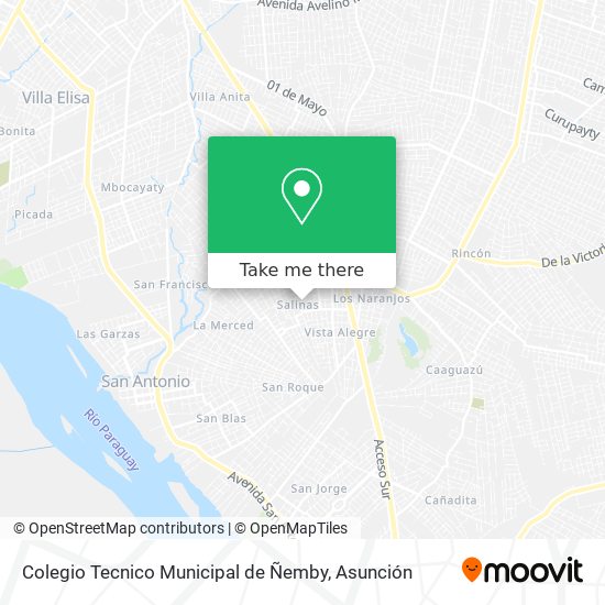 Mapa de Colegio Tecnico Municipal de Ñemby