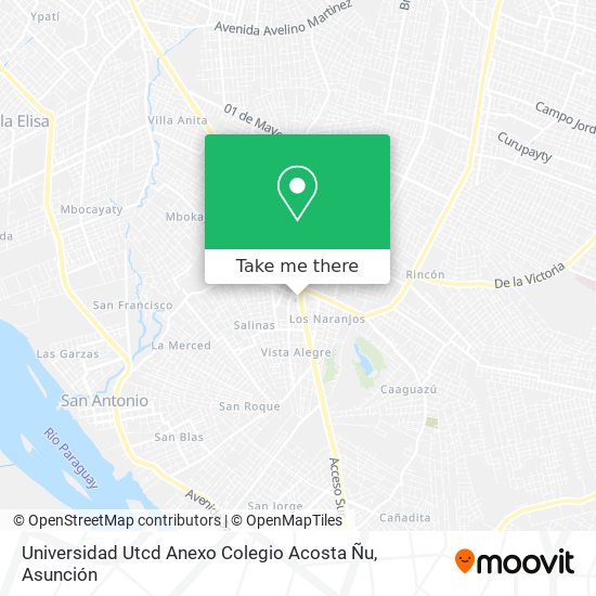 Universidad Utcd Anexo Colegio Acosta Ñu map