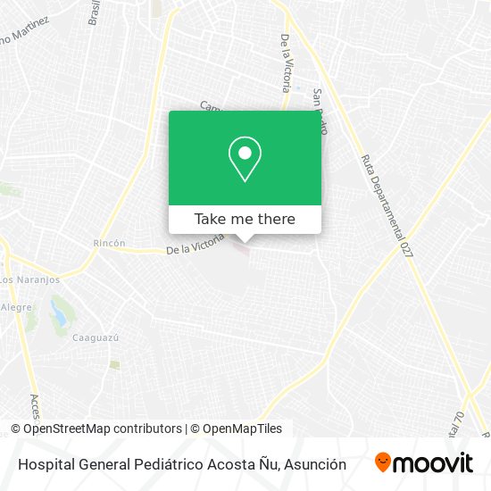 Hospital General Pediátrico Acosta Ñu map