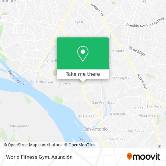 World Fitness Gym map