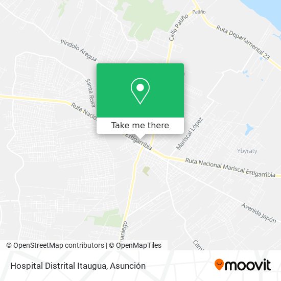 Mapa de Hospital Distrital Itaugua