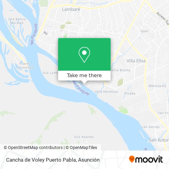 Mapa de Cancha de Voley Puerto Pabla