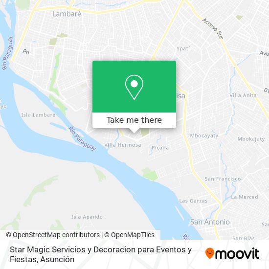 Mapa de Star Magic Servicios y Decoracion para Eventos y Fiestas