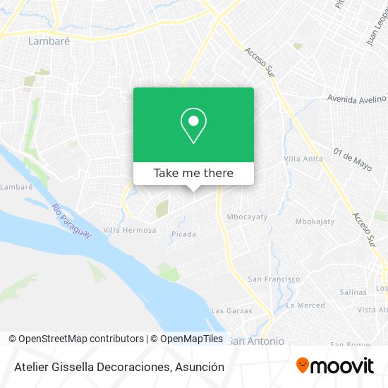 Atelier Gissella Decoraciones map