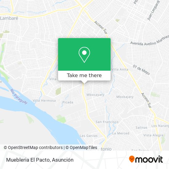 Mapa de Muebleria El Pacto