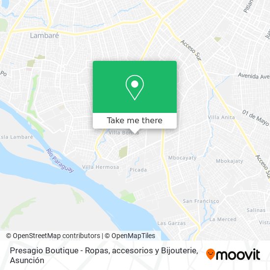 Presagio Boutique - Ropas, accesorios y Bijouterie map