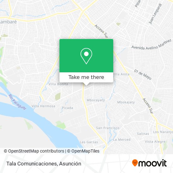 Mapa de Tala Comunicaciones