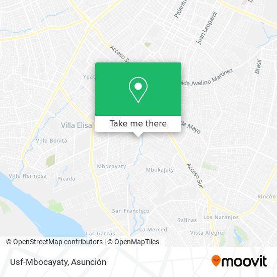 Mapa de Usf-Mbocayaty