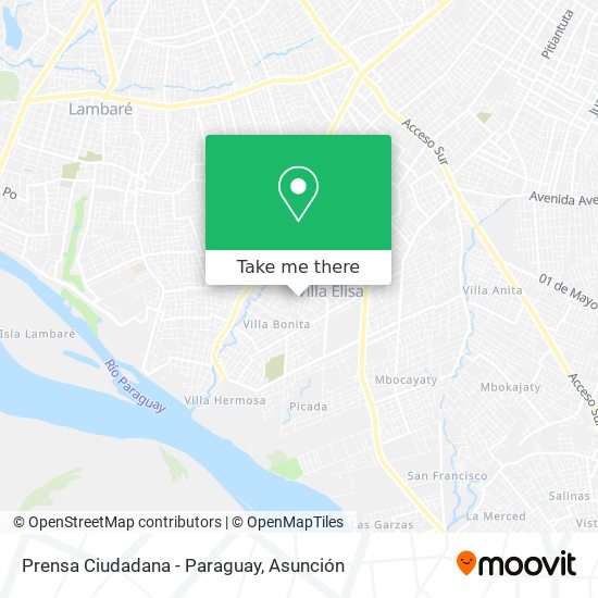 Prensa Ciudadana - Paraguay map