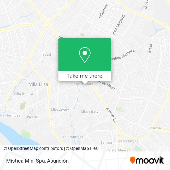 Mapa de Mística Mini Spa