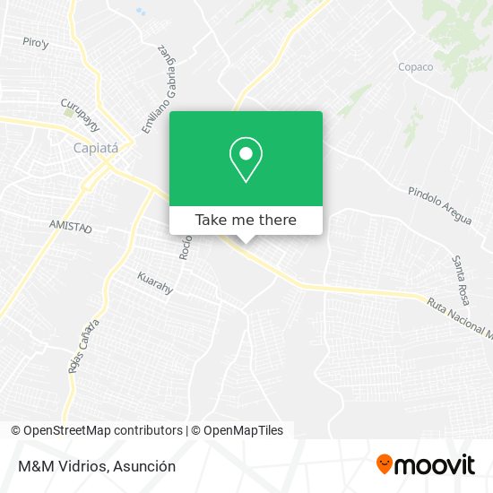 Mapa de M&M Vidrios