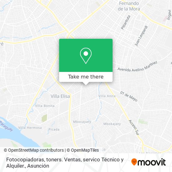Mapa de Fotocopiadoras, toners. Ventas, servico Técnico y Alquiler.