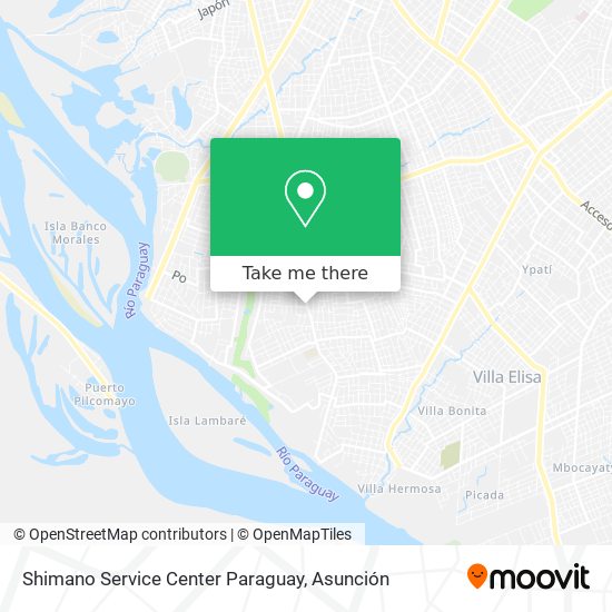 Mapa de Shimano Service Center Paraguay