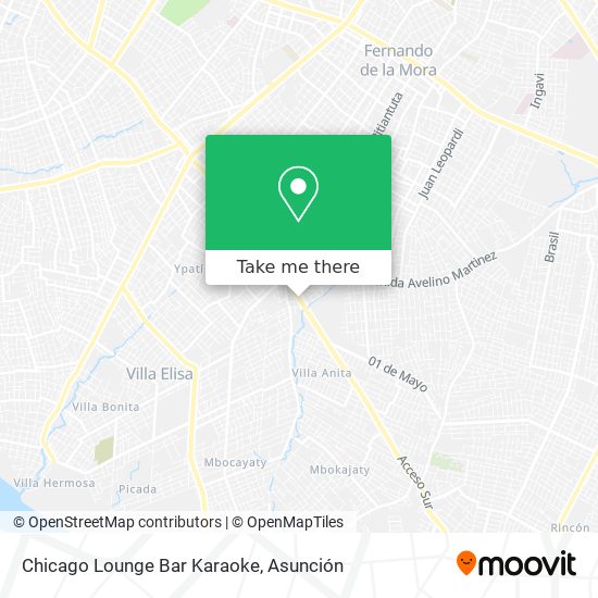 Chicago Lounge Bar Karaoke map