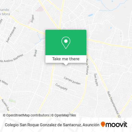 Colegio San Roque Gonzalez de Santacruz map