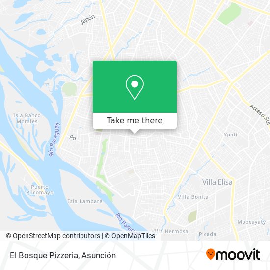 Mapa de El Bosque Pizzeria