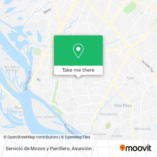 Mapa de Servicio de Mozos y Parrillero