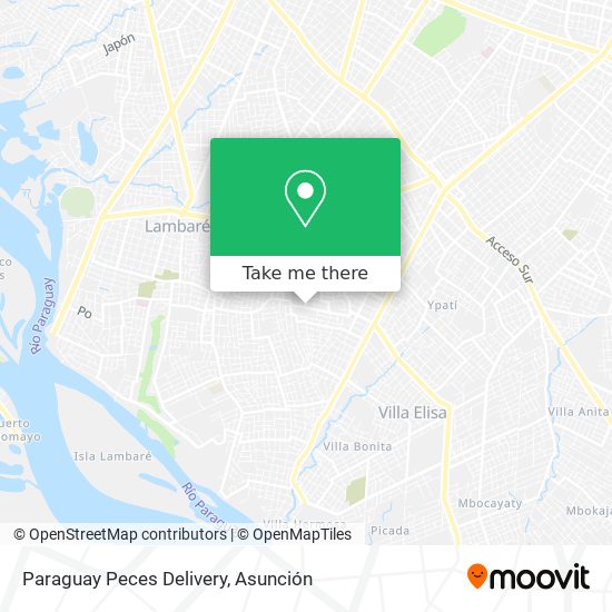 Mapa de Paraguay Peces Delivery