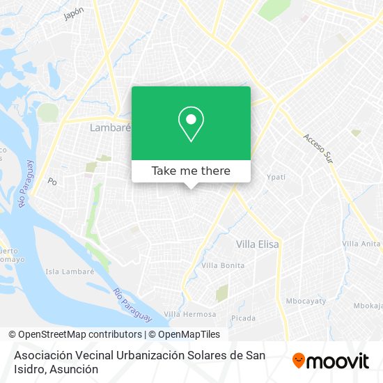 Mapa de Asociación Vecinal Urbanización Solares de San Isidro