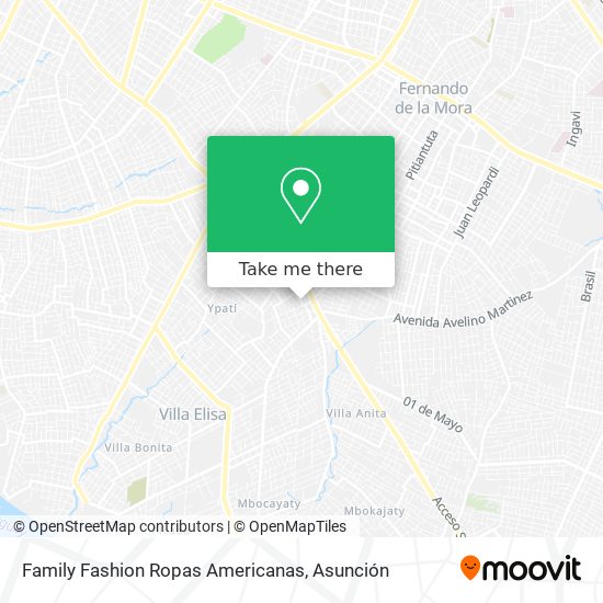 Mapa de Family Fashion Ropas Americanas