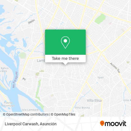 Mapa de Liverpool Carwash