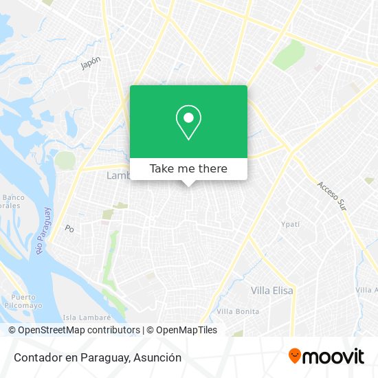 Contador en Paraguay map