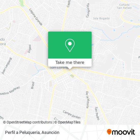 Mapa de Perfil a Peluqueria