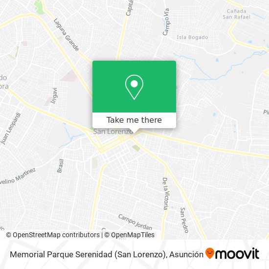 Mapa de Memorial Parque Serenidad (San Lorenzo)