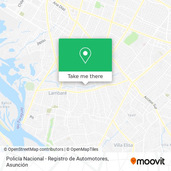 Mapa de Policía Nacional - Registro de Automotores