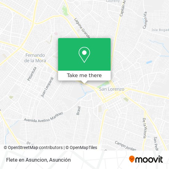 Flete en Asuncion map
