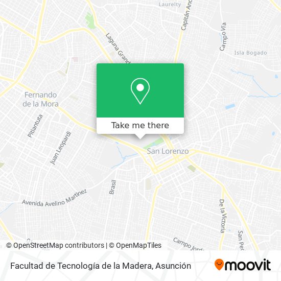 Facultad de Tecnología de la Madera map