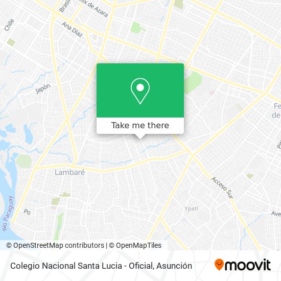 Mapa de Colegio Nacional Santa Lucia - Oficial